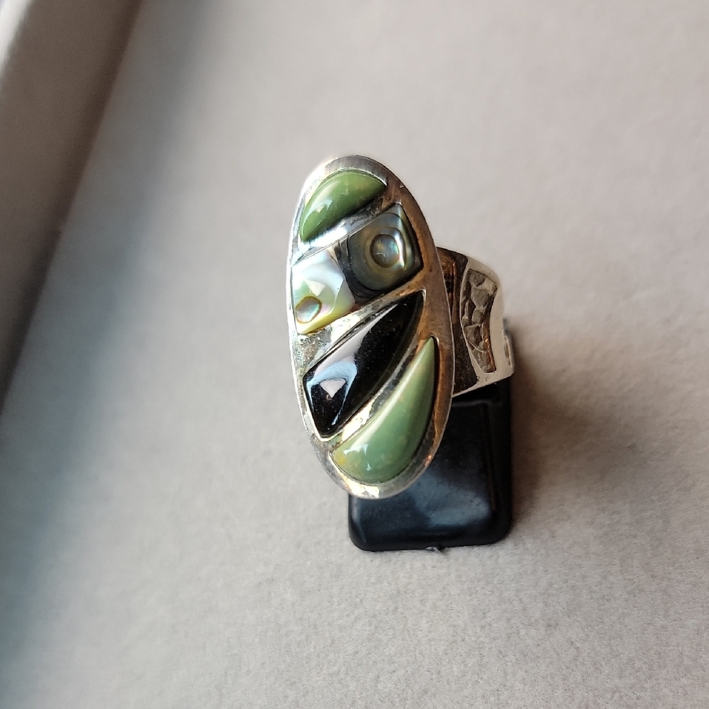 Vintage Jay King Desert Rose Trading Southwestern Sterling Silver Ring - Picture 3 of 11